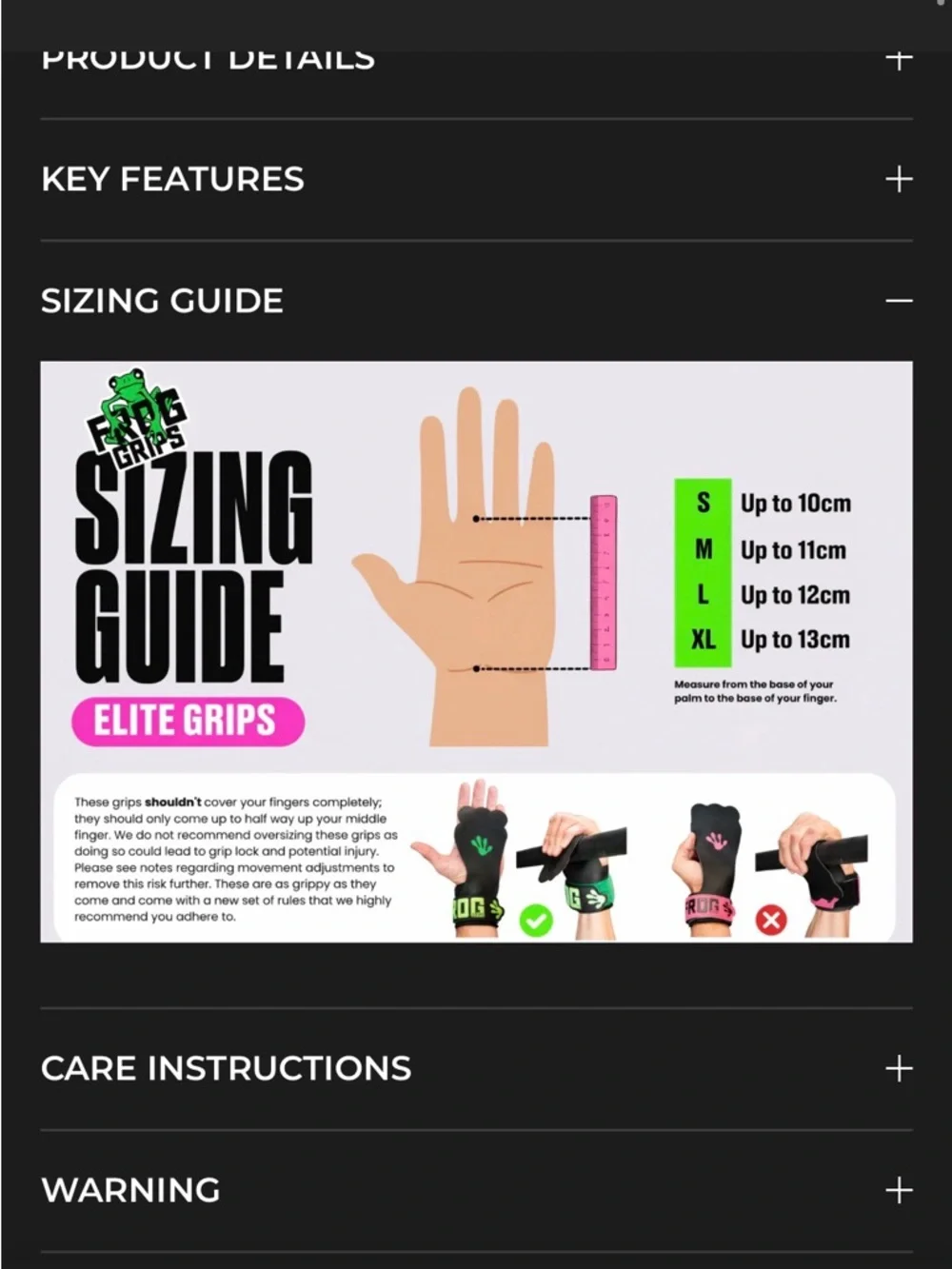 Frog Grips Wrist Wraps in Black & Hot Pink - size small - Picture 4 of 4